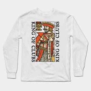 Original Standard Character of Playing Card King of Clubs Long Sleeve T-Shirt